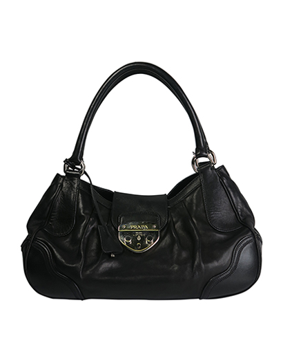 Half Moon Buckle Top Handle Bag, front view